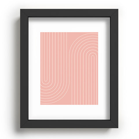 Colour Poems Minimal Line Curvature Pink Recessed Framing Rectangle