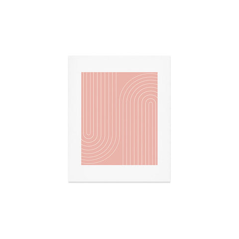 Colour Poems Minimal Line Curvature Pink Art Print