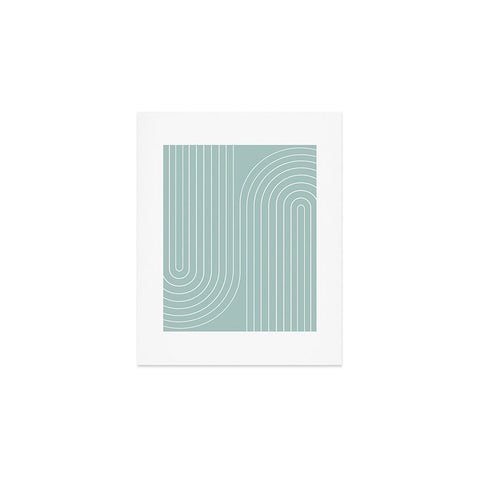 Colour Poems Minimal Line Curvature Sage Art Print