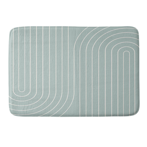 Colour Poems Minimal Line Curvature Sage Memory Foam Bath Mat