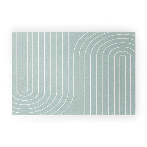 Colour Poems Minimal Line Curvature Sage Welcome Mat