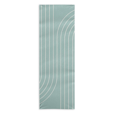 Colour Poems Minimal Line Curvature Sage Yoga Towel
