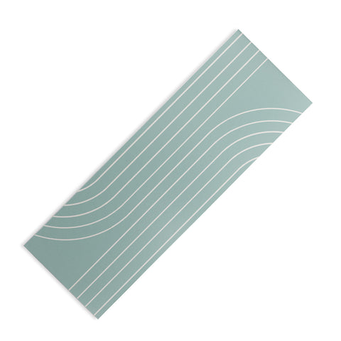 Colour Poems Minimal Line Curvature Sage Yoga Mat
