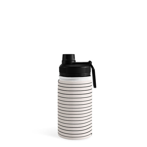 Colour Poems Minimal Line Curvature White Water Bottle