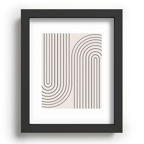 Colour Poems Minimal Line Curvature White Recessed Framing Rectangle