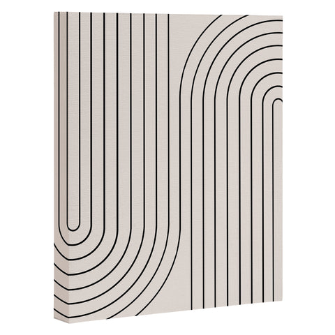 Colour Poems Minimal Line Curvature White Art Canvas