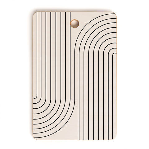Colour Poems Minimal Line Curvature White Cutting Board Rectangle