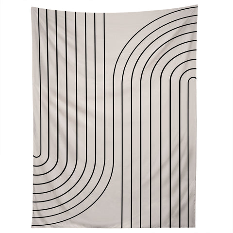 Colour Poems Minimal Line Curvature White Tapestry