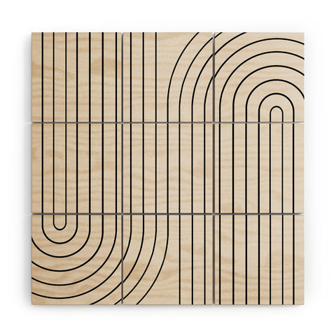 Colour Poems Minimal Line Curvature White Wood Wall Mural