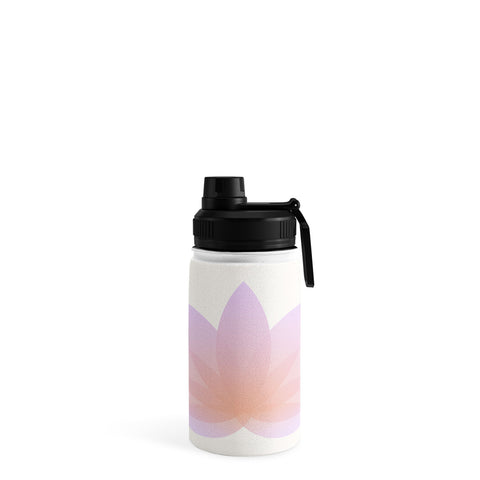 Colour Poems Minimal Lotus Flower III Water Bottle
