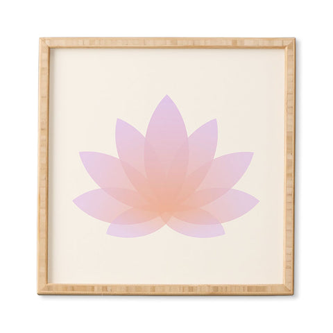 Colour Poems Minimal Lotus Flower III Framed Wall Art