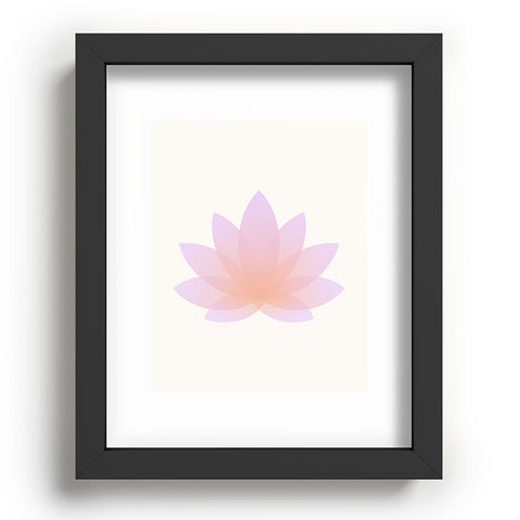 Colour Poems Minimal Lotus Flower III Recessed Framing Rectangle