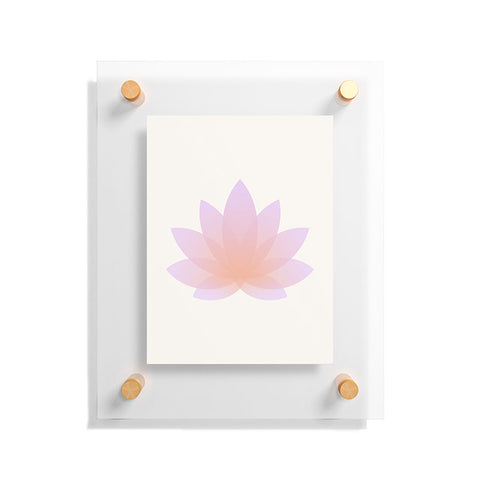 Colour Poems Minimal Lotus Flower III Floating Acrylic Print