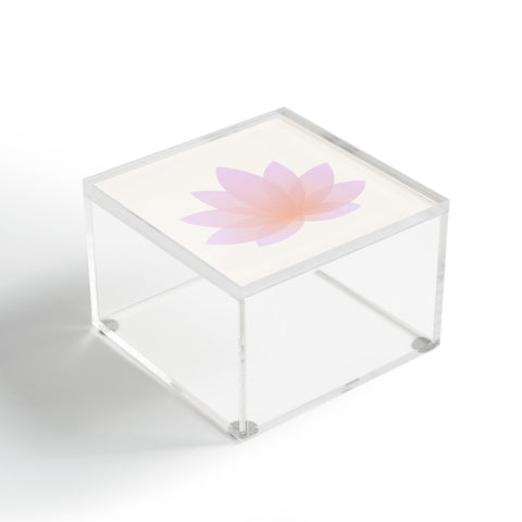 Colour Poems Minimal Lotus Flower III Acrylic Box