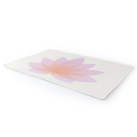 Colour Poems Minimal Lotus Flower III Area Rug