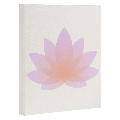 Colour Poems Minimal Lotus Flower III Art Canvas