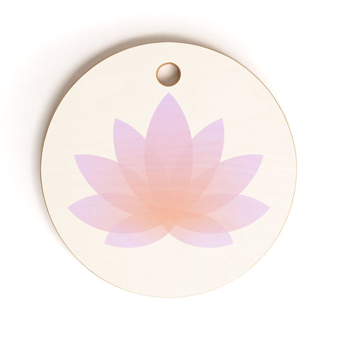 Colour Poems Minimal Lotus Flower III Cutting Board Round