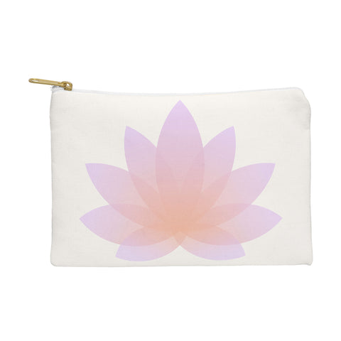 Colour Poems Minimal Lotus Flower III Pouch