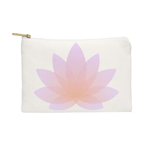 Colour Poems Minimal Lotus Flower III Pouch