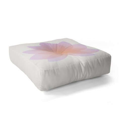 Colour Poems Minimal Lotus Flower III Floor Pillow Square