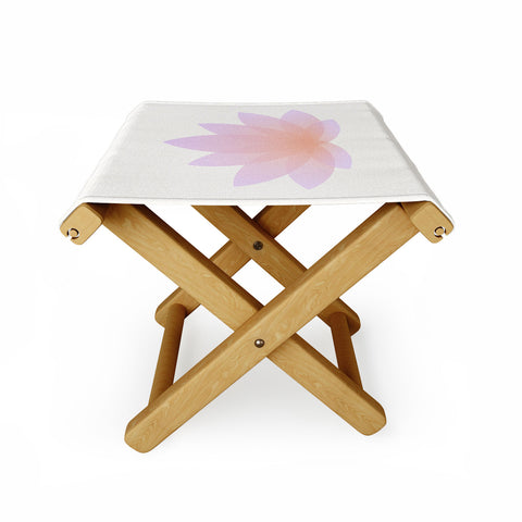 Colour Poems Minimal Lotus Flower III Folding Stool