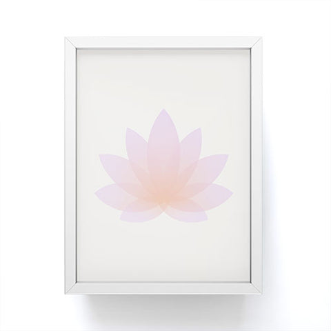 Colour Poems Minimal Lotus Flower III Framed Mini Art Print
