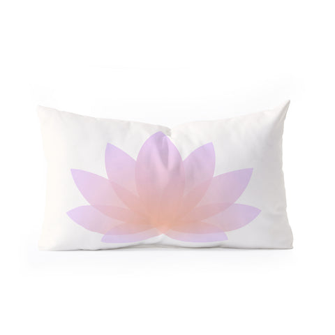 Colour Poems Minimal Lotus Flower III Oblong Throw Pillow