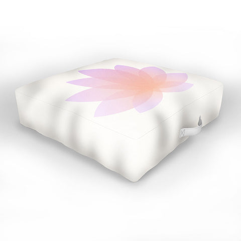 Colour Poems Minimal Lotus Flower III Outdoor Floor Cushion