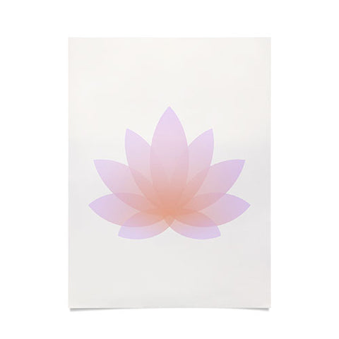 Colour Poems Minimal Lotus Flower III Poster
