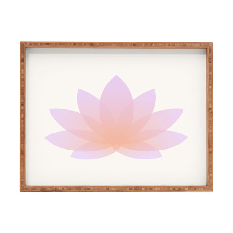 Colour Poems Minimal Lotus Flower III Rectangular Tray