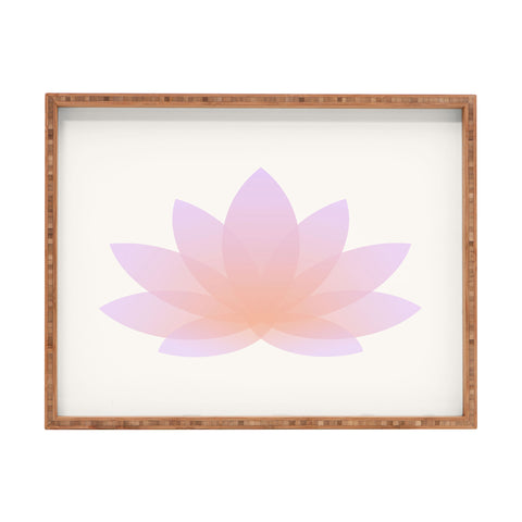 Colour Poems Minimal Lotus Flower III Rectangular Tray
