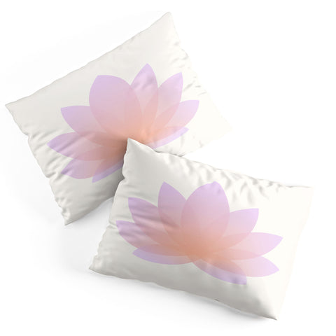 Colour Poems Minimal Lotus Flower III Pillow Shams