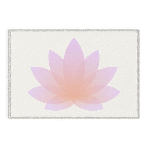 Colour Poems Minimal Lotus Flower III Outdoor Rug