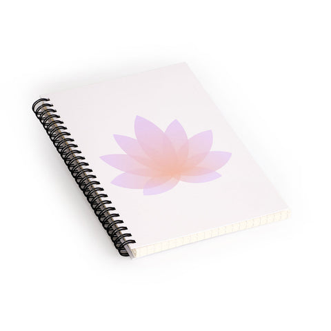 Colour Poems Minimal Lotus Flower III Spiral Notebook