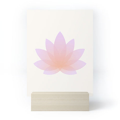 Colour Poems Minimal Lotus Flower III Mini Art Print