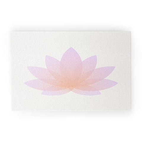 Colour Poems Minimal Lotus Flower III Welcome Mat