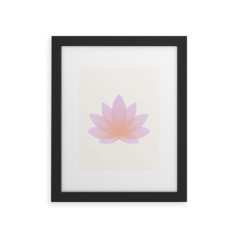 Colour Poems Minimal Lotus Flower III Framed Art Print