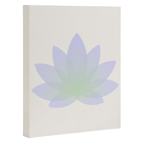 Colour Poems Minimal Lotus Flower V Art Canvas