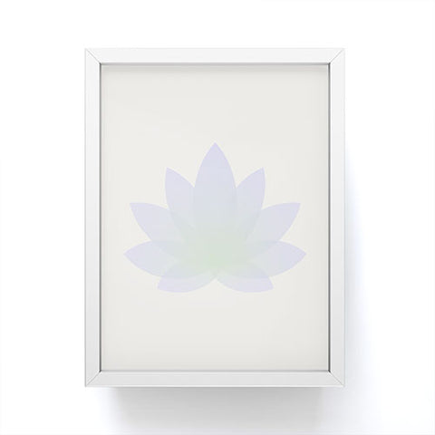 Colour Poems Minimal Lotus Flower V Framed Mini Art Print