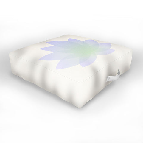 Colour Poems Minimal Lotus Flower V Outdoor Floor Cushion