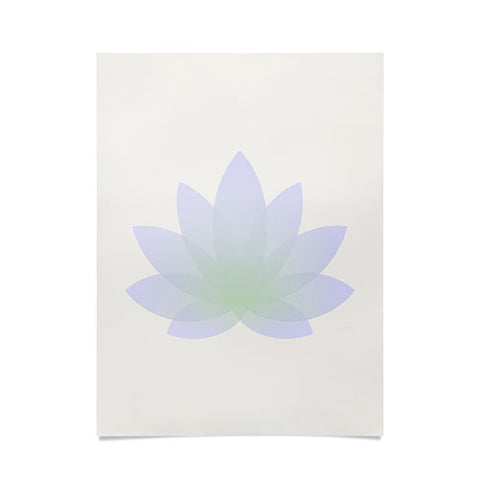 Colour Poems Minimal Lotus Flower V Poster