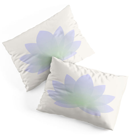 Colour Poems Minimal Lotus Flower V Pillow Shams