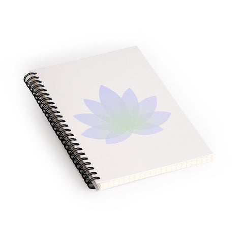 Colour Poems Minimal Lotus Flower V Spiral Notebook