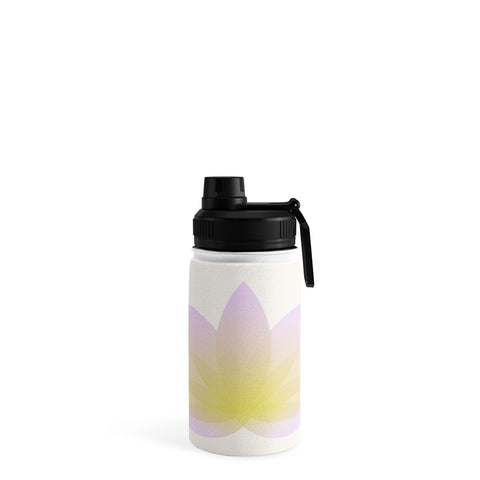 Colour Poems Minimal Lotus Flower VII Water Bottle
