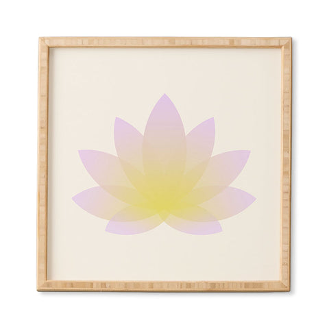 Colour Poems Minimal Lotus Flower VII Framed Wall Art