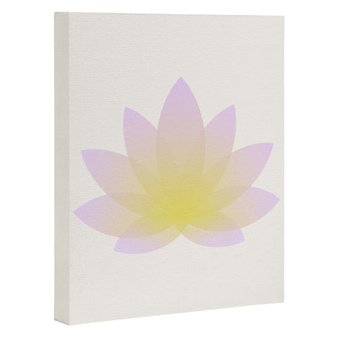 Colour Poems Minimal Lotus Flower VII Art Canvas
