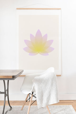 Colour Poems Minimal Lotus Flower VII Art Print And Hanger