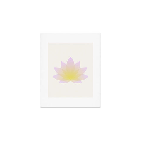 Colour Poems Minimal Lotus Flower VII Art Print
