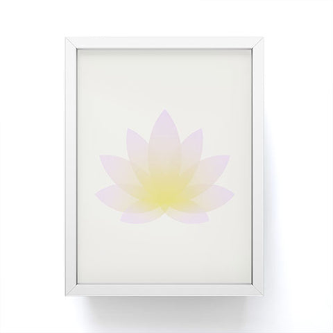 Colour Poems Minimal Lotus Flower VII Framed Mini Art Print