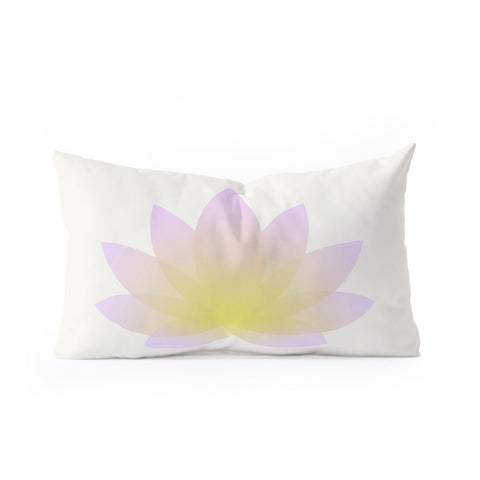 Colour Poems Minimal Lotus Flower VII Oblong Throw Pillow
